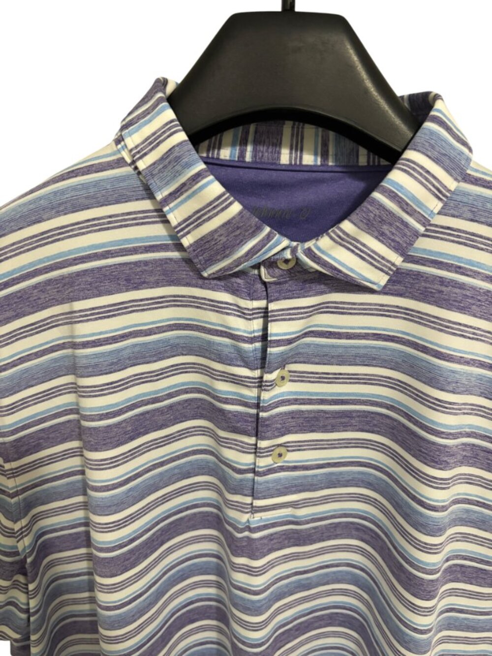 Johnnie-O Stripped Men’s Polo Golf Shirt Size 2XL Logo - Picture 3 of 7